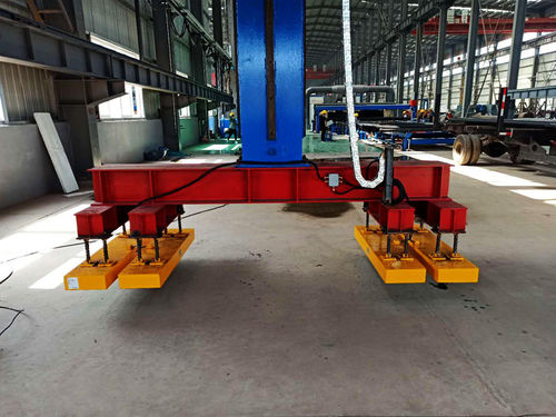 Latest company news about Rows of steel pipe electric permanent magnet lifting spreaders, ultimately choose QHMAG