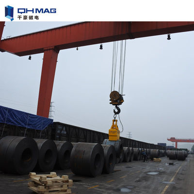 Dockside Lifting Magnets For Cranes , Circular Electromagnetic Lifter 1000kg