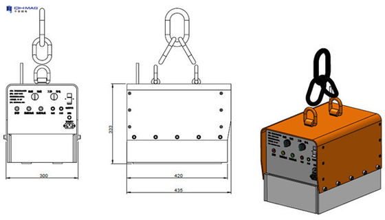 HBEP 16kgf/Cm2 Steel Magnetic Lifter 1000kg Sheets Handing Use