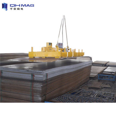 CE Steel Mill Electro Magnetic Plate Lifter 16kgf/Cm2 Force With Beam