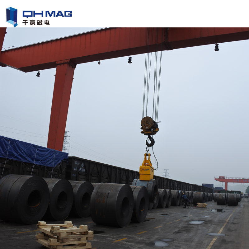 Dockside Lifting Magnets For Cranes , Circular Electromagnetic Lifter 1000kg